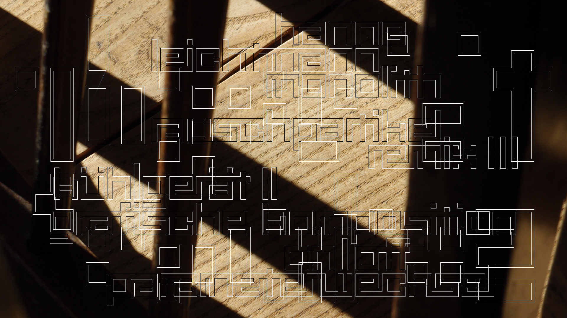 2021-03-10 Hanno Leichtmann - 1996 Monolith (rauschpartikel Remix 1 - 3)